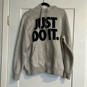 Gray Nike “Just Do It” hoodie